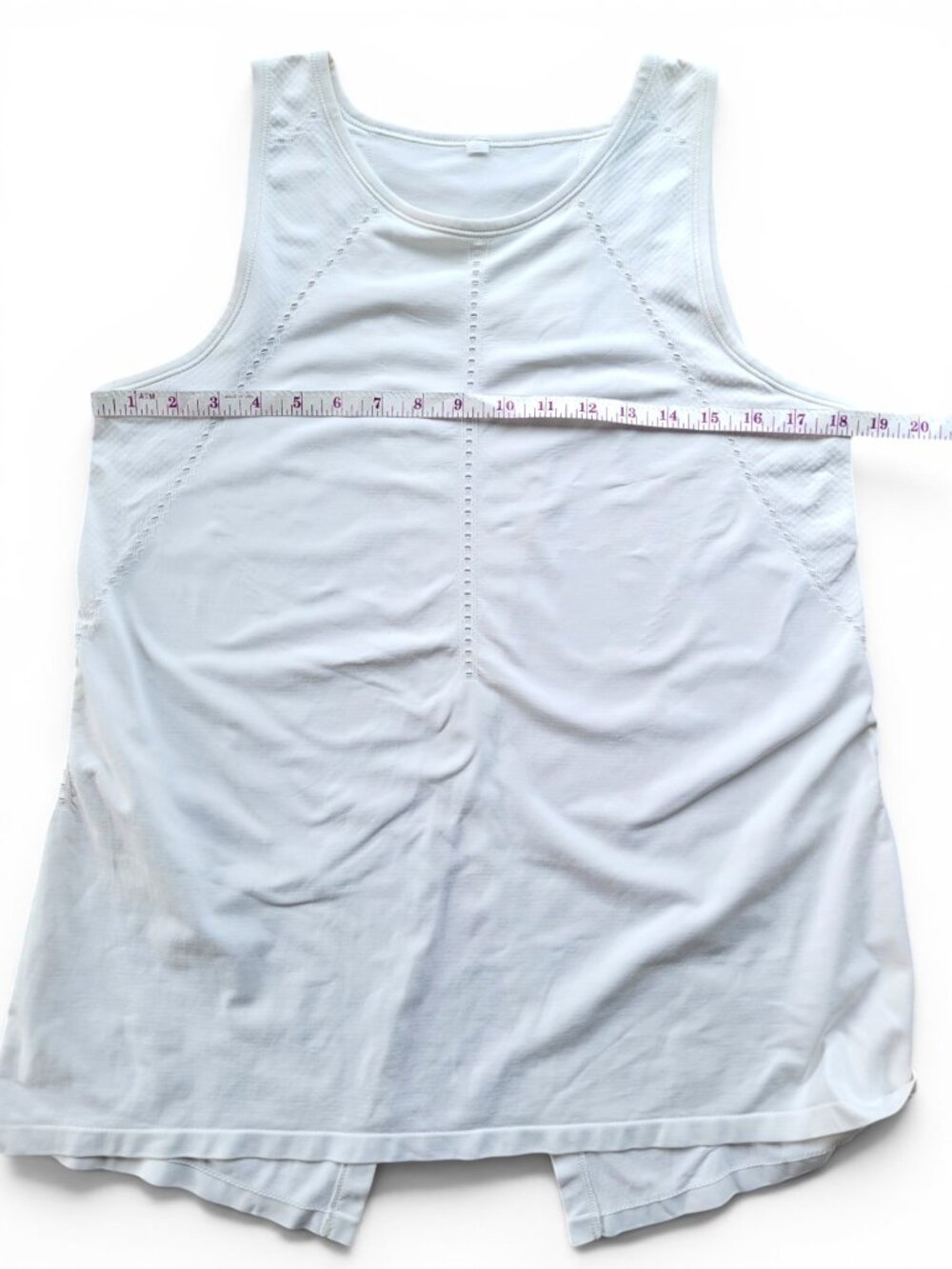 Athleta Foothill Seamless Nylon Stretch Split Back Tank Top in Bright White - Picture 8 of 11